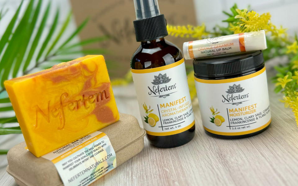 spring skincare collection of tallow skincare products