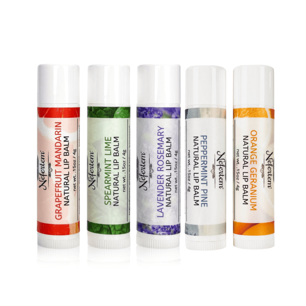 all 5 lip balm varieties
