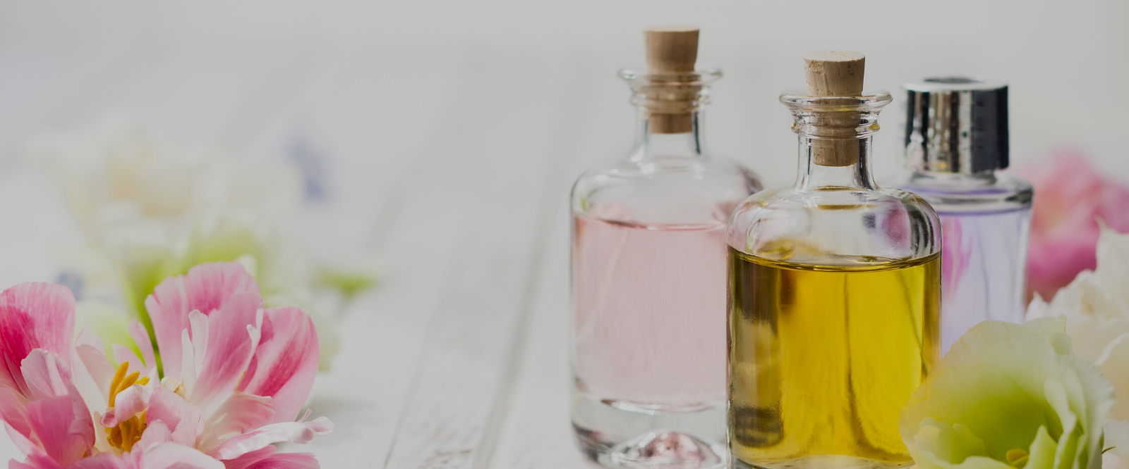bottle of organic oils for holistic skin care