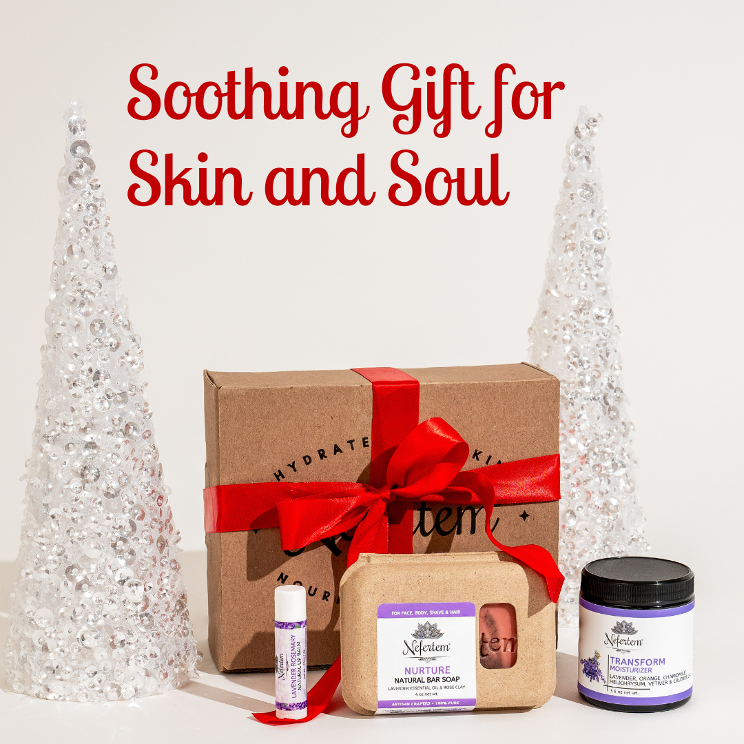 boxed tallow skincare set with lavender