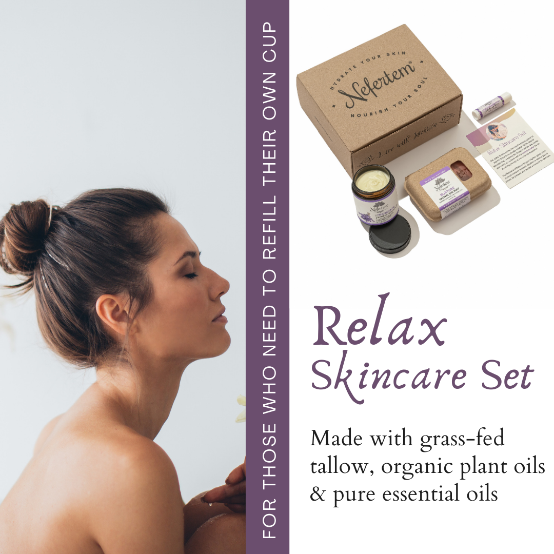 Relax Skincare Set with tallow and lavender