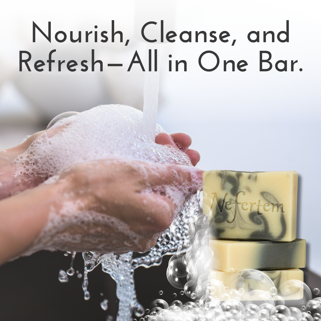 tallow soap for sensitive skin with neem and tea tree oil