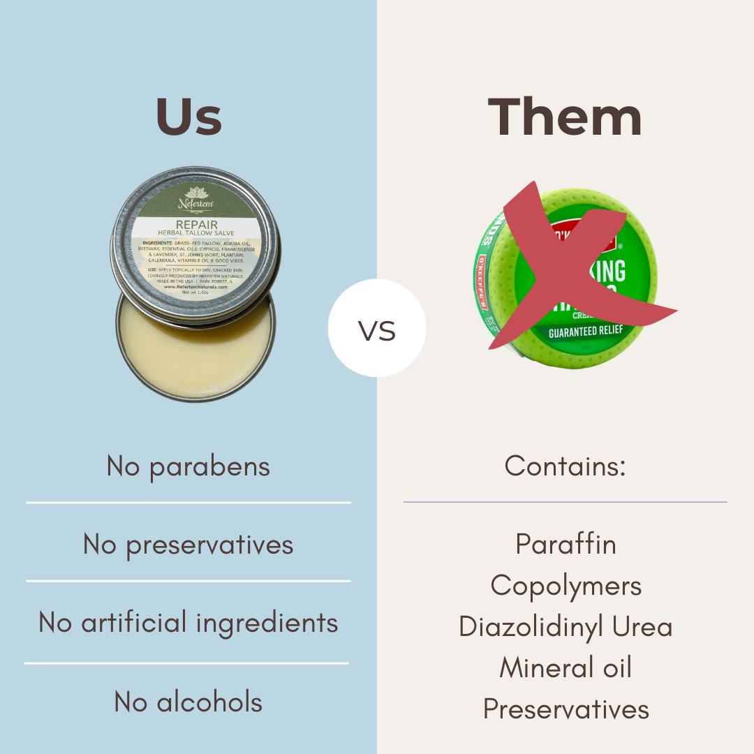 comparing tallow balm versus working hands balm