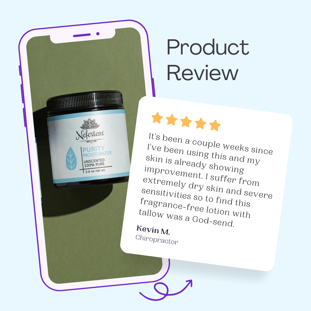 product review of fragrance free tallow lotion