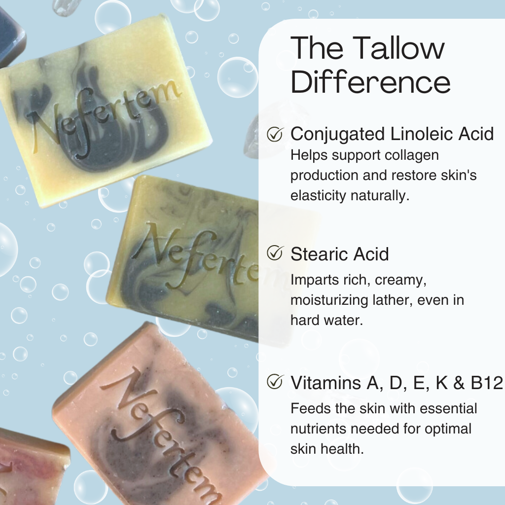 The difference between tallow soaps and non-tallow soaps