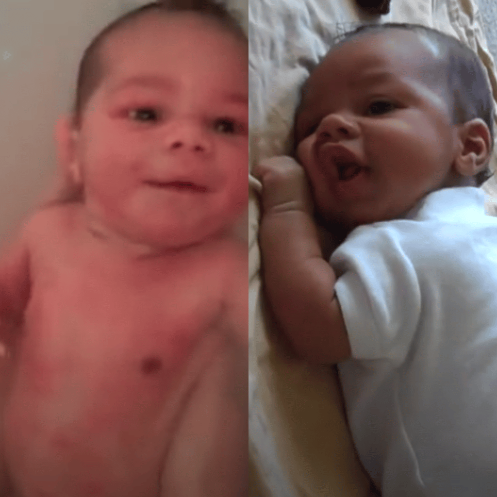 Sky baby before and after