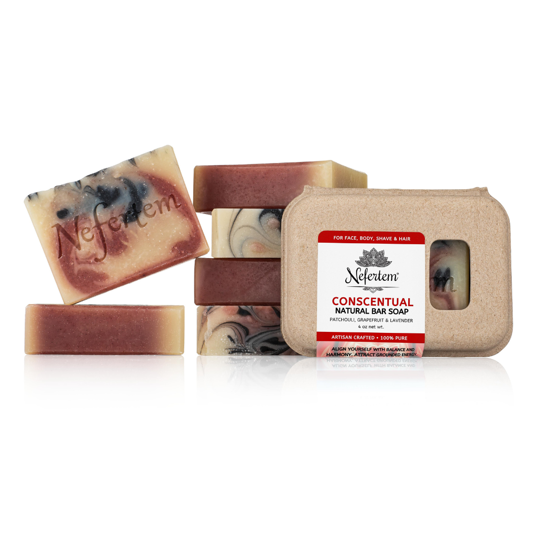 tallow soap 6 pack called ConScentual Soap by Nefertem