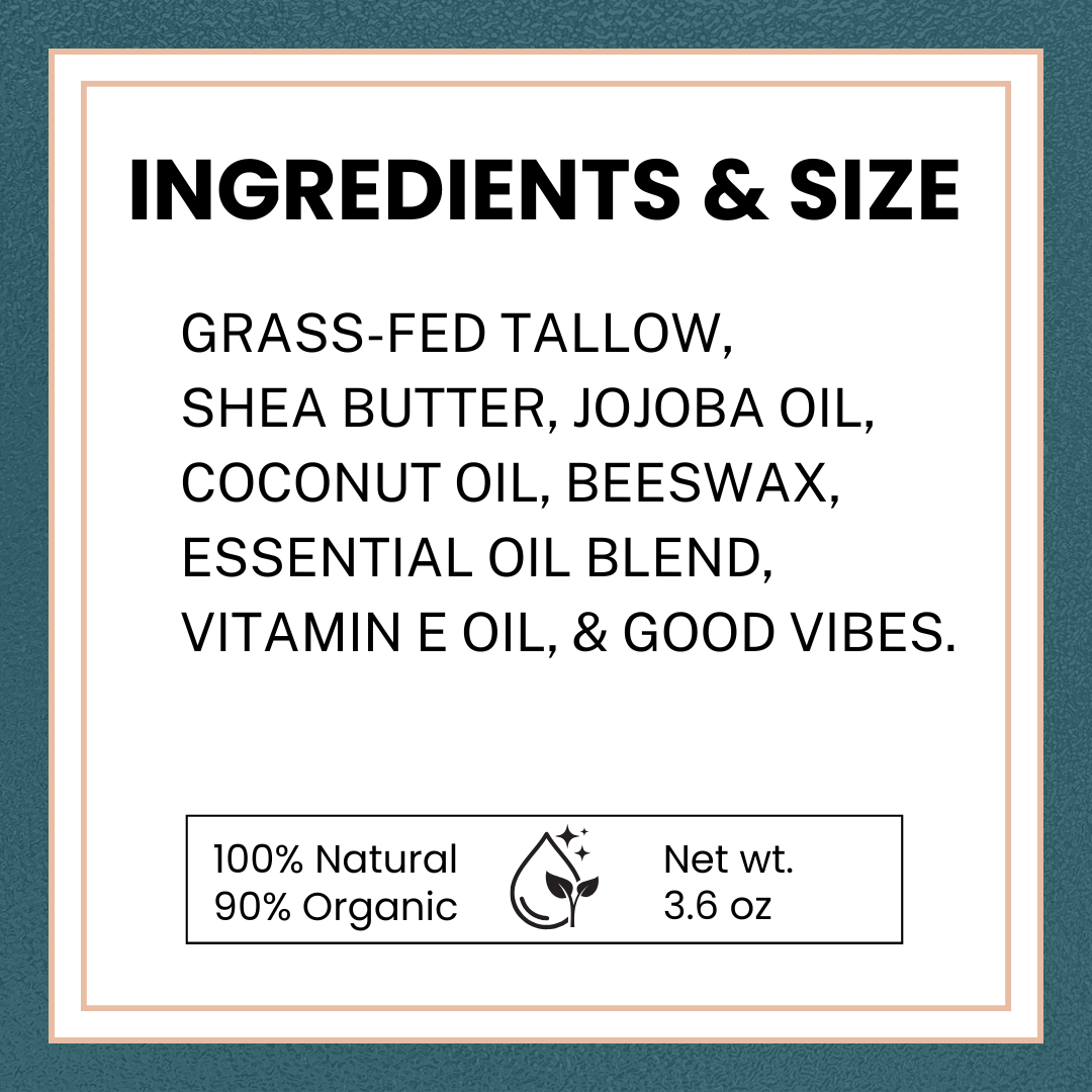 tallow moisturizer ingredients and size