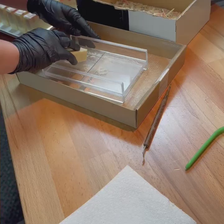 showing trimming grace soap