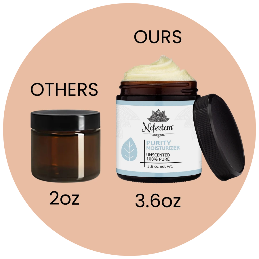 showing two sized jars of tallow moisturizers ours and other tallow brands