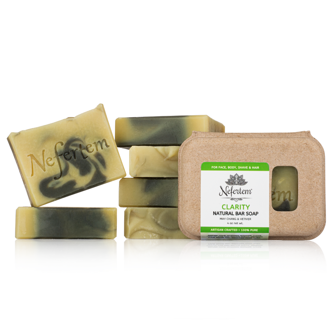 6 pack of tallow soap by Nefertem for face and body
